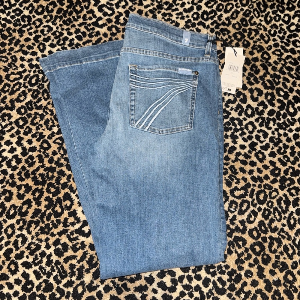7 for all mankind flared mid ride denim